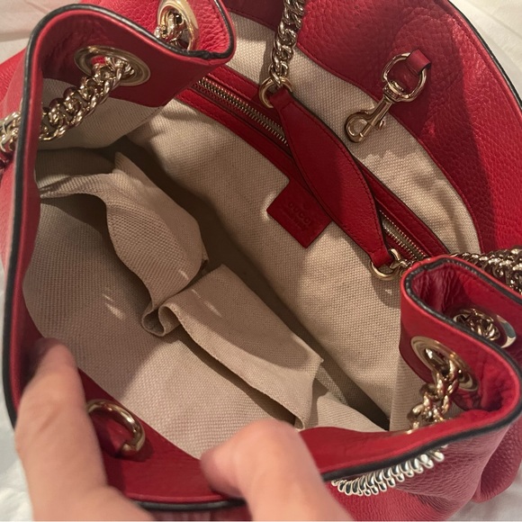 Large Gucci Soho Bag with Gold Chain - Picture 3 of 3